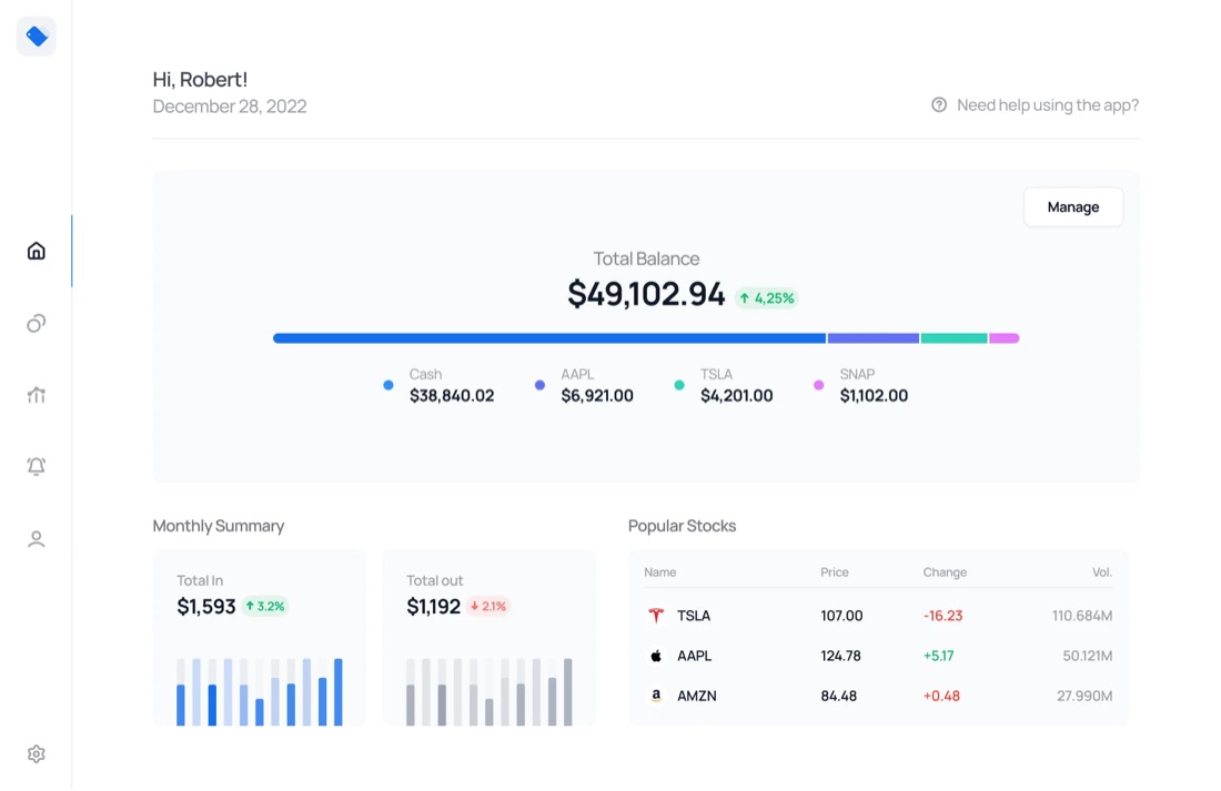 ShapesPay analytics dashboard